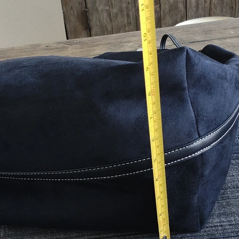 GAP Navy Vegan Suede Bucket Bag